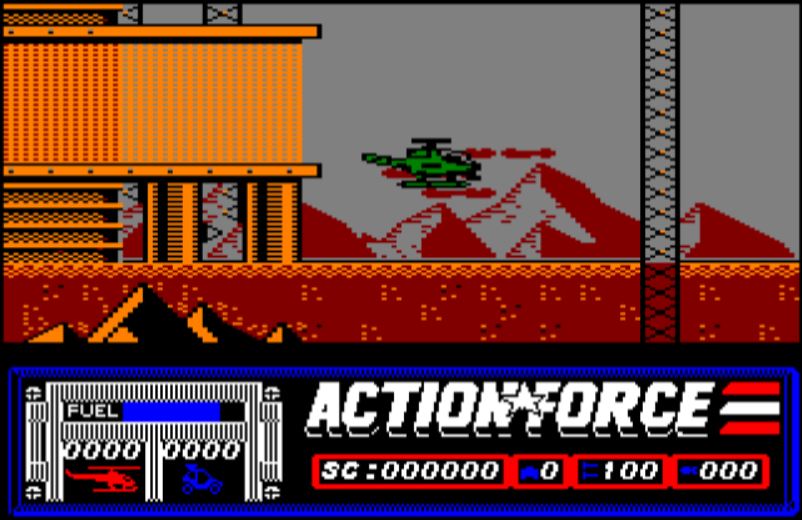 Action Force - Amstrad CPC game screenshot (1988) by Virgin Games